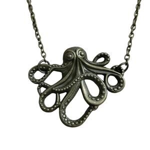 Bronze steampunk octopus necklace